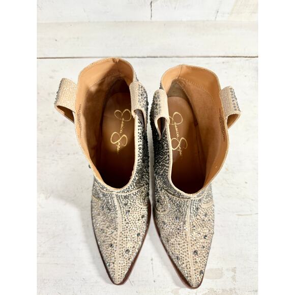 Jessica Simpson Zadie 2 Pull On Pointed Toe Cowboy Western Boots beige 42 / 10M - Picture 5 of 11